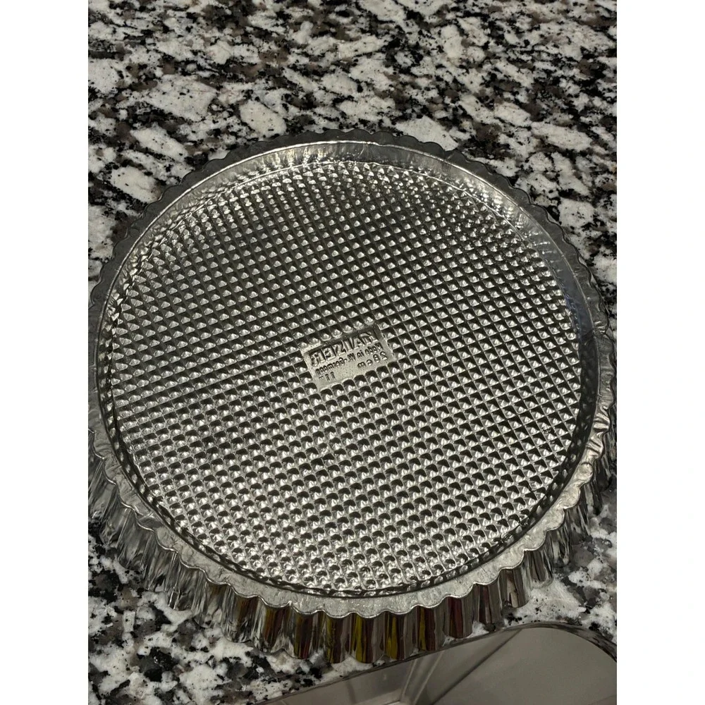 Kaiser‎ 11 Inch Tart Pan Fluted Round Tinned Steel Made in West Germany Vintage